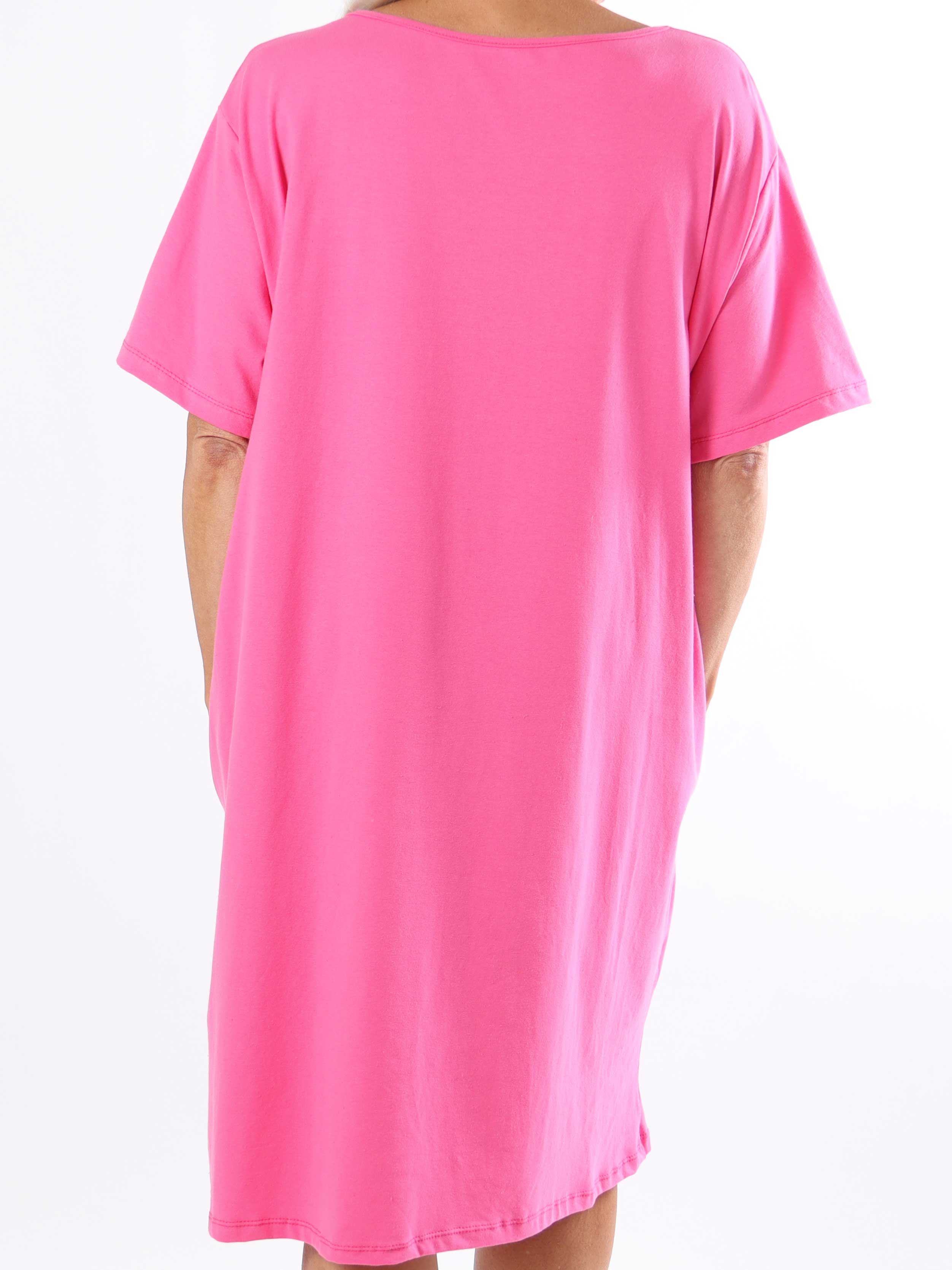 Mickey Dress - Plus size t-shirt kjole i bomuld med similisten